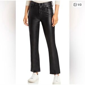 Mother pants The Insider Ankle Faux Show leather 25 classic edgy chic boho
